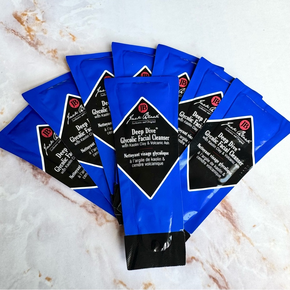 JACK BLACK Deep Dive Glycolic Facial Cleanser - Face Wash - NEW Travel Samples